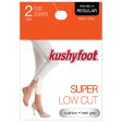 KUSHYFOOT - Super Ultra Low Cut Foot Covers Black & Nude - 2 Pairs Supply