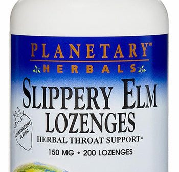 PLANETARY HERBALS - Slippery Elm Lozenges 150 mg Strawberry - 200 Lozenges Fashion