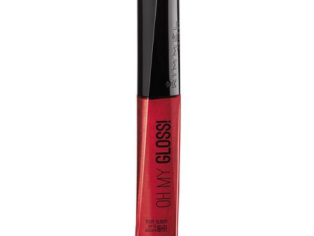 RIMMEL - Oh My Lip Gloss Rebel Red - 0.22 fl. oz. (7 ml) For Sale