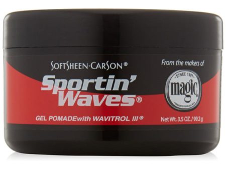 SPORTIN  WAVES - Gel Pomade with Wavitrol III - 3.5 oz. (99.2 g) Online now