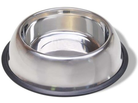 VAN NESS - Stainless Steel Non Tip Dish with Rubber Ring - 32 oz. on Sale