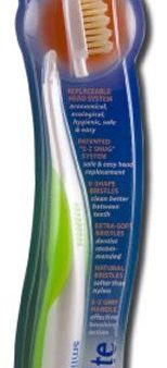 SMILE BRITE - Replaceable Head Natural Toothbrush V-Wave X-Soft - 1 Toothbrush For Cheap