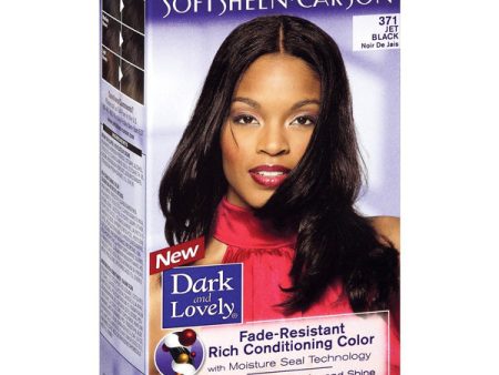 DARK and LOVELY - Permanent Hair Color No. 371 Jet Black - 1 Application Online Sale