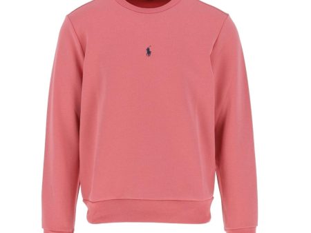 Ralph Lauren Pink Embroidered Logo Sweatshirt Sale