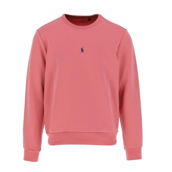 Ralph Lauren Pink Embroidered Logo Sweatshirt Sale