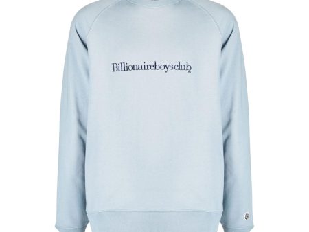 Billionaire Boys Club Serif Embroidered Logo Sky Blue Sweatshirt Sale