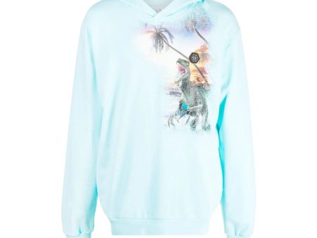 Philipp Plein Hawaii Light Blue Hoodie Cheap