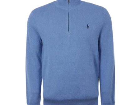 Ralph Lauren Royal Blue Half Zip Knit For Sale