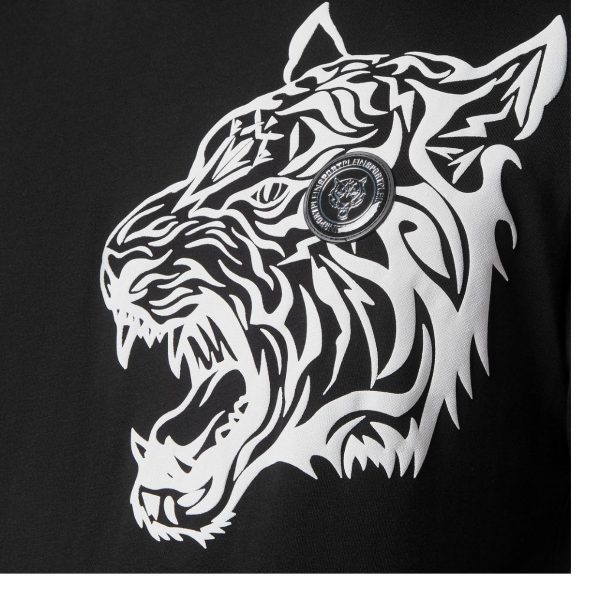 Plein Sport Large Tiger Black T-Shirt Online Sale