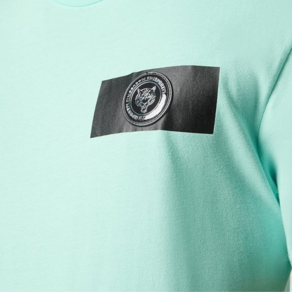 Plein Sport Patch Logo Mint Green T-Shirt Online now