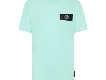 Plein Sport Patch Logo Mint Green T-Shirt Online now