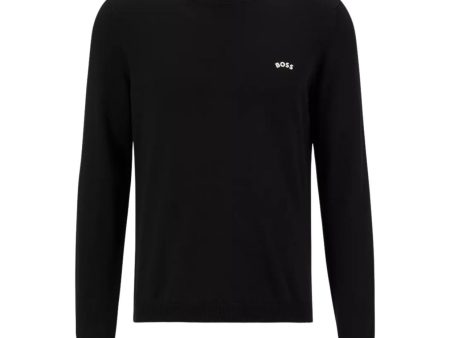 BOSS Black Rallo Curved Logo Knit Sweater Supply