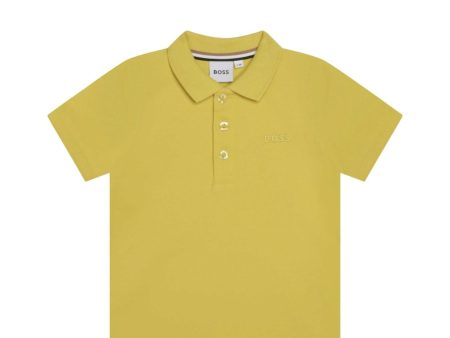 BOSS Baby Logo Lime Polo Shirt Cheap