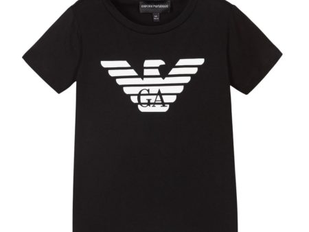 Emporio Armani Junior Print Eagle Logo T-Shirt Supply