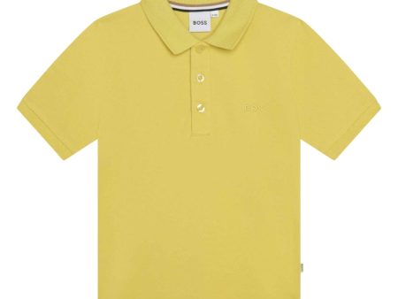 BOSS Kids Lime Short Sleeve Polo Shirt Online Sale