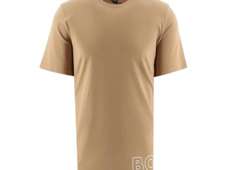 BOSS Beige Identity Outlined Logo T-Shirt Discount