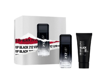 Carolina Herrera 212 Vip Black Man EDP 100 ML + Gel de Baño 100 ML SET For Sale