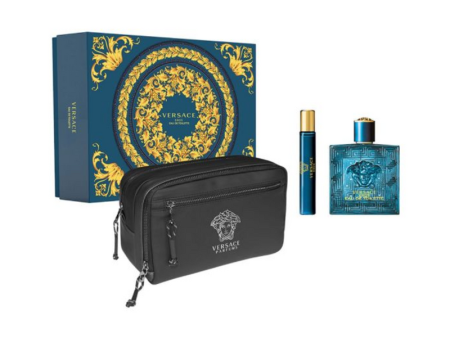 Versace Eros EDT 100 ML + Travel Spray 10 ML + Estuche For Cheap