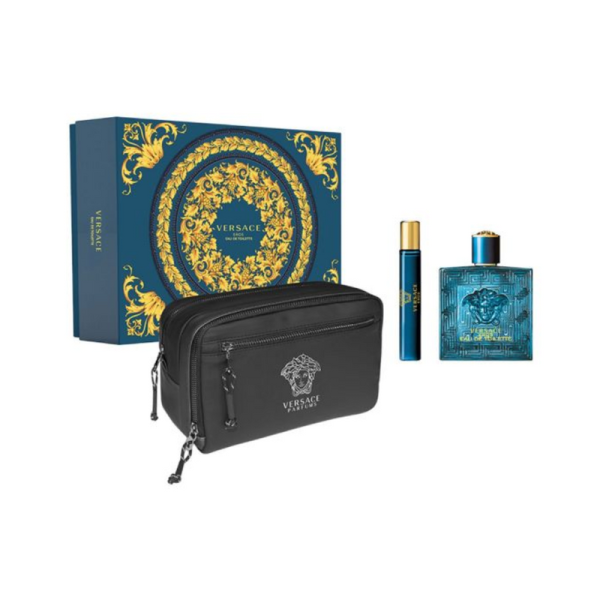 Versace Eros EDT 100 ML + Travel Spray 10 ML + Estuche For Cheap