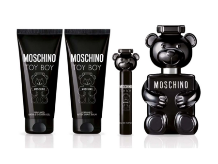 Moschino Toy Boy EDP 100 ML + Travel Spray 10 ML + After Shave Balm 100 ML  + GEL 100 ML Online Hot Sale