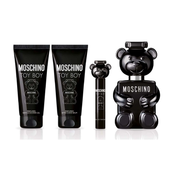 Moschino Toy Boy EDP 100 ML + Travel Spray 10 ML + After Shave Balm 100 ML  + GEL 100 ML Online Hot Sale