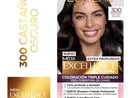 Tinte Excellence Creme 300 Castaño Oscuro Extra Profundos Online