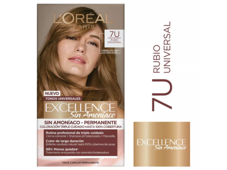 Tintura Excellence Sin Amoniaco 7U Rubio Universal L Oréal Paris For Sale