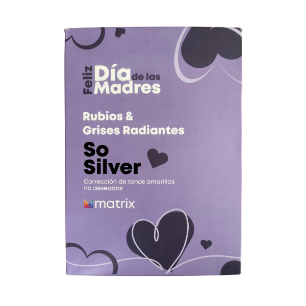 Pack Día de Madre So Silver Shampoo 300ml, Acondicionador 300ml y Miracle Creator 400ml Matrix Fashion