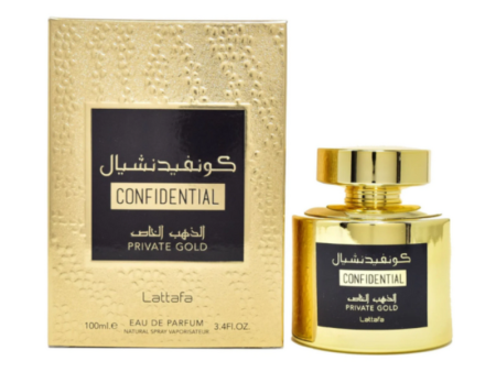 Lattafa Confidential Private Gold EDP 100 ml. Unisex Hot on Sale