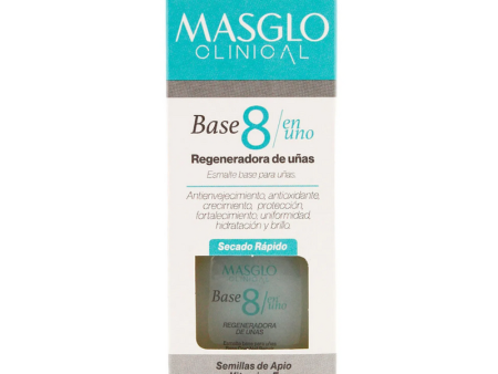 Base Masglo 8 en 1 Regeneradora de uñas x13.5ml Hot on Sale