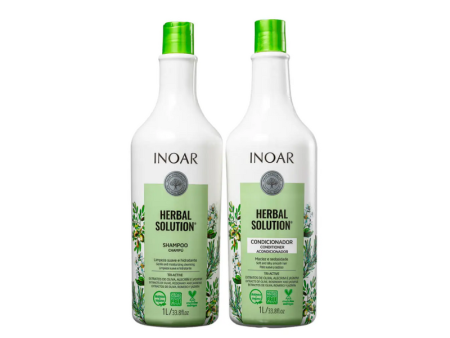 Pack INOAR Herbal Solution Shampoo + Acondicionador 1L Fashion