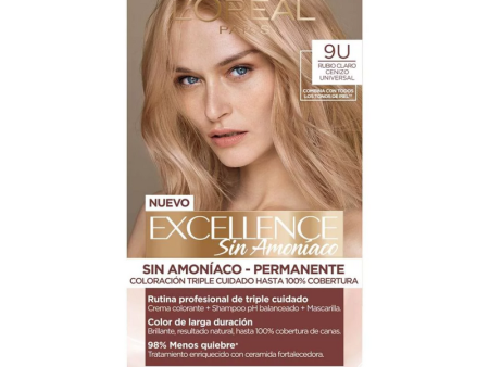 Tintura Excellence Sin Amoniaco 9U Rubio Claro Cenizo Universal L Oréal Paris on Sale