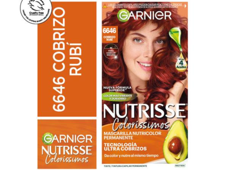 Tinte Nutrisse Clororíssimos 6646 Cobrizo Rubí Garnier Cheap