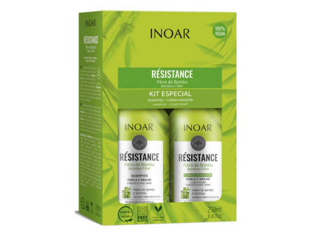 Pack INOAR Resistance Fibra de Bambu Shampoo + Acondicionador 250ml For Sale