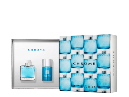 Azzaro Chrome Estuche 50ML EDT + 50ML After Shave Hombre Azz Hot on Sale