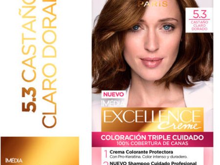 Tinte Excellence Creme 5.3 Castaño Claro Dorado For Cheap