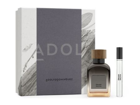 SET ADOLFO DOMÍNGUEZ AGUA FRESCA ÉBANO SALVIA EDP 120 ML + EDP 10 ML For Sale