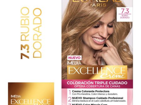 Tinte Excellence Creme 7.3 Rubio Dorado Online