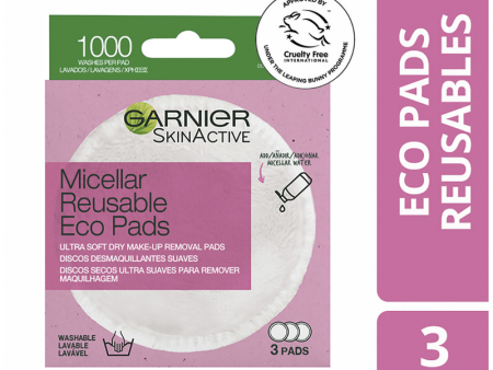 Garnier Skin Active Micellar Reusable Eco Pads x3 Hot on Sale