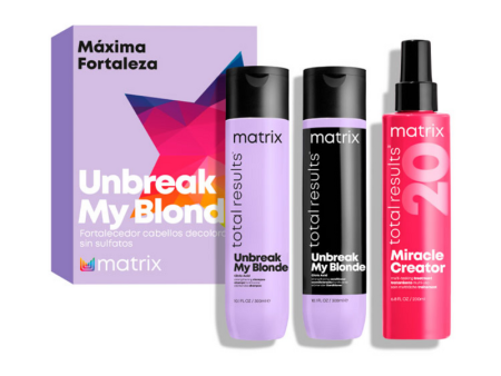 Set Unbreak My Blonde Shampoo y Acondicionador + Miracle Creator Matrix Sale