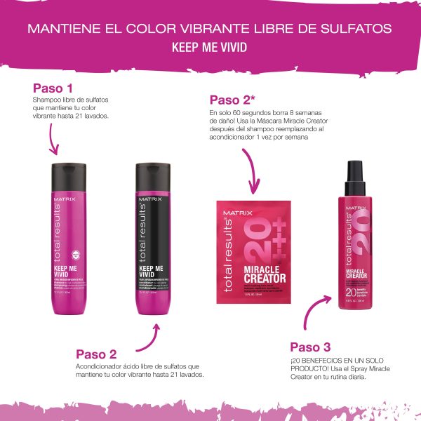 Acondicionador Cabello con Color Sin Sulfatos Keep Me Vivid 300 ML For Discount