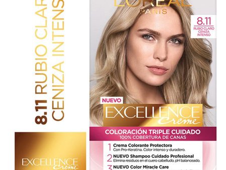 Tinte Excellence Creme 8.11 Rubio Claro Ceniza Intenso Sale