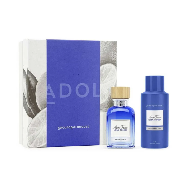 Adolfo Dominguez Set Agua Fresca Lima Tonka Men EDT 120 ml + Desodorante 150 ml Fashion