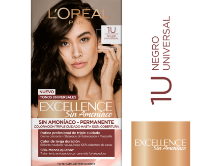 Tintura Excellence Sin Amoniaco 1U Negro Universal L Oréal Paris Sale