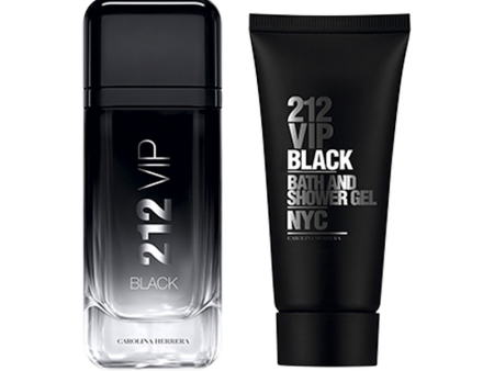 Carolina Herrera 212 VIP Black EDP For Men 100 ML + Gel de Baño y Ducha 100 ML Hot on Sale