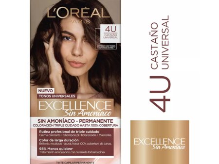 Tintura Excellence Sin Amoniaco 4U Castaño Universal L Oréal Paris on Sale