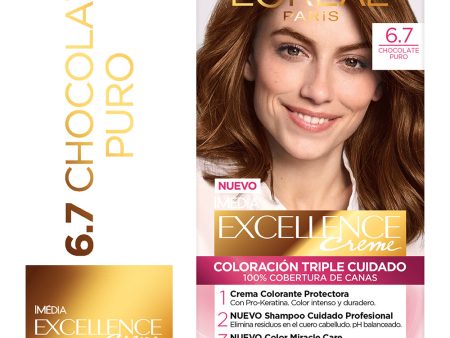 Tinte Excellence Creme 6.7 Chocolate Puro Online