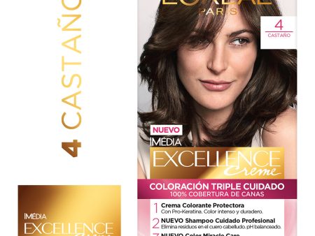 Tinte Excellence Creme 4 Castaño Supply