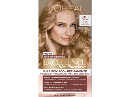 Tintura Excellence Sin Amoniaco 8U Rubio Claro Universal L Oréal Paris Discount