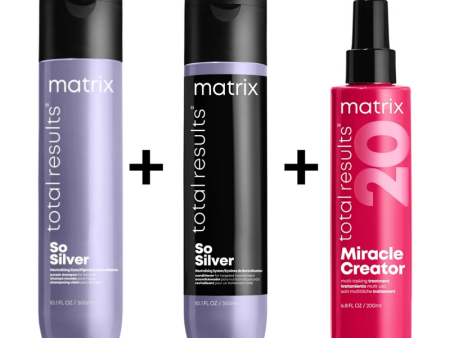 Set So Silver Shampoo 300 ML y Acondicionador 300ML + Miracle Creator Matrix 200ML Online